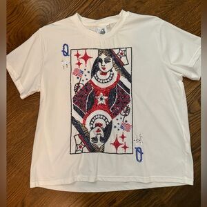 Queen of Sparkles American Queen Card tee Small